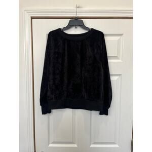 Lou & Grey Crushed Velour Sweatshirt Size M